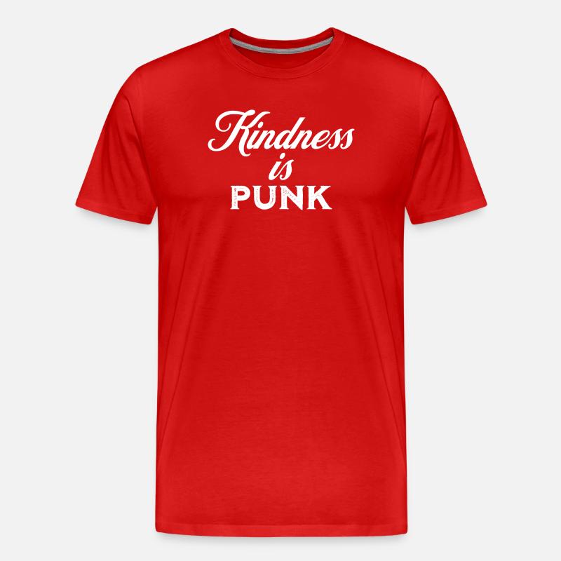 Freundlichkeit ist Punk - Männer Premium Bio T-Shirt - Rot