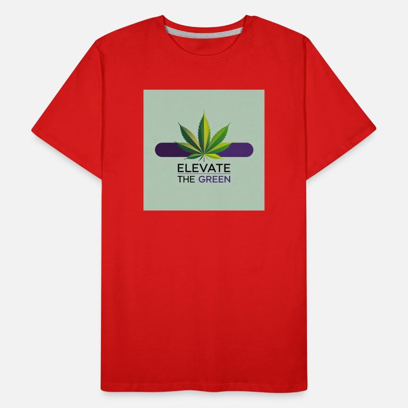 Elevate The Green Feuille de Cannabis T-shirt bio Premium Homme