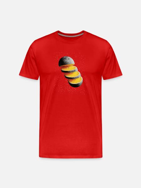 Sliced Lemon Moon Moon Lemon - Men's Premium Organic T-Shirt - red