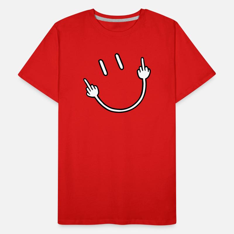 Middle Finger Gesture Men's Premium Organic T-Shirt