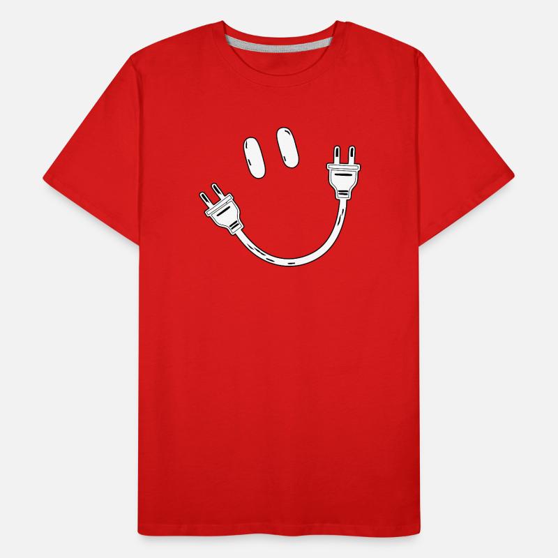Electricity Schuko Plug Socket Electrical Gift Men's Premium Organic T-Shirt