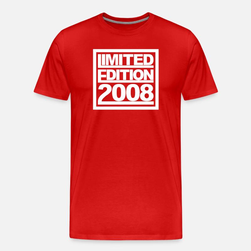 Limited Edition 2008 Design Birthday - Men's Premium Organic T-Shirt - red