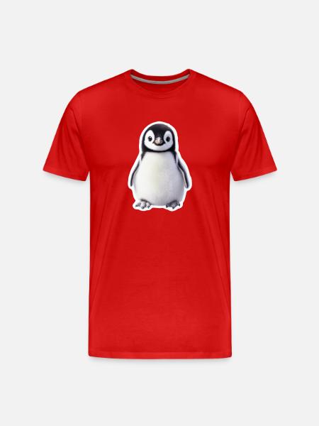 Pingouin - T-shirt bio Premium Homme - rouge