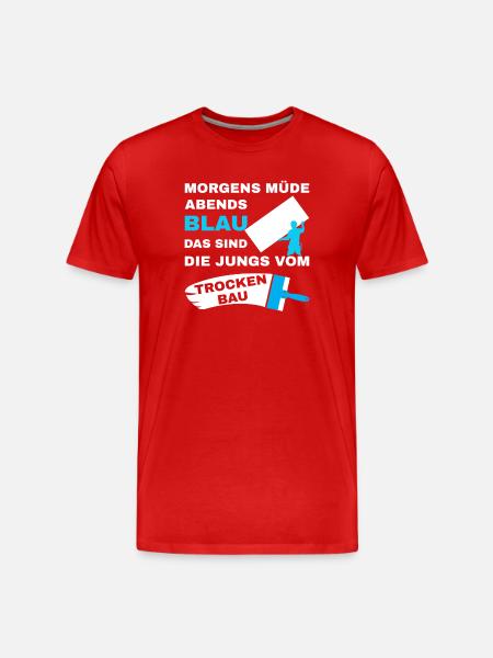 Drywall Drywall Drywall Fitter Saying - Men's Premium Organic T-Shirt - red