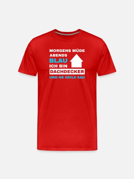 Roofer Roof Roofing Master Roofer - Men's Premium Organic T-Shirt - red