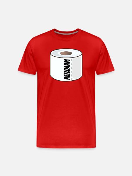 IRRITABLE BOWEL TOILET PAPER DIGESTION - Men's Premium Organic T-Shirt - red
