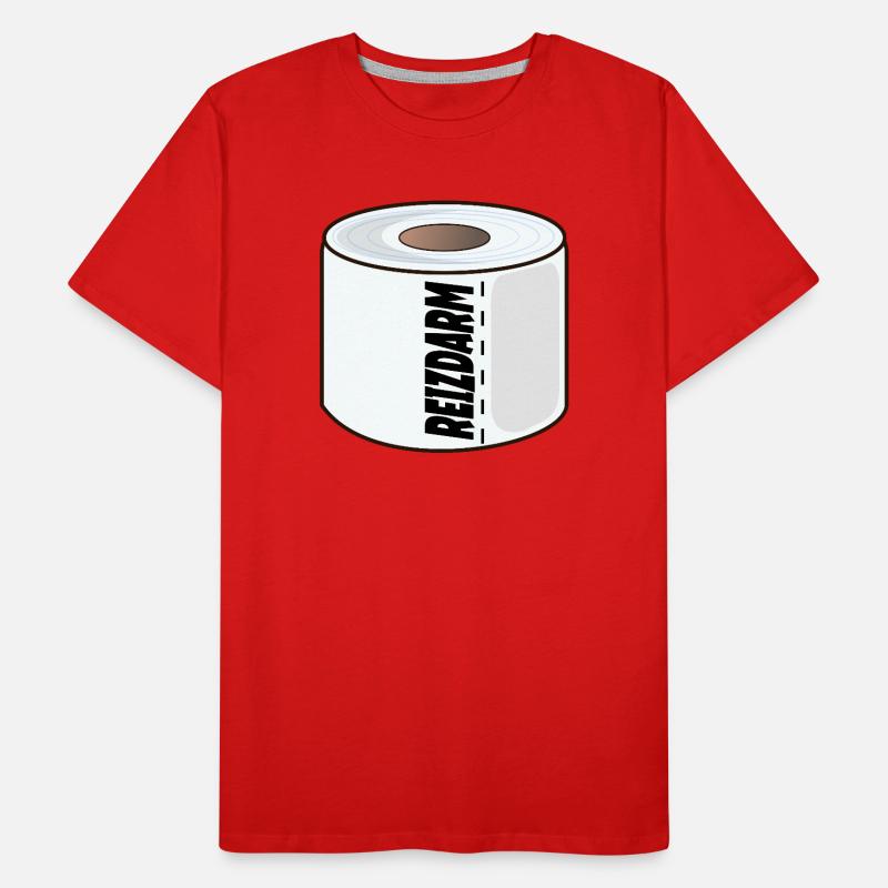 INTESTIN IRRITABLE, PAPIER TOILETTE, DIGESTION T-shirt bio Premium Homme