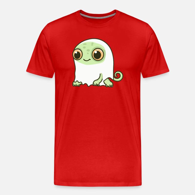 Chameleon Halloween Geist - Männer Premium Bio T-Shirt - Rot