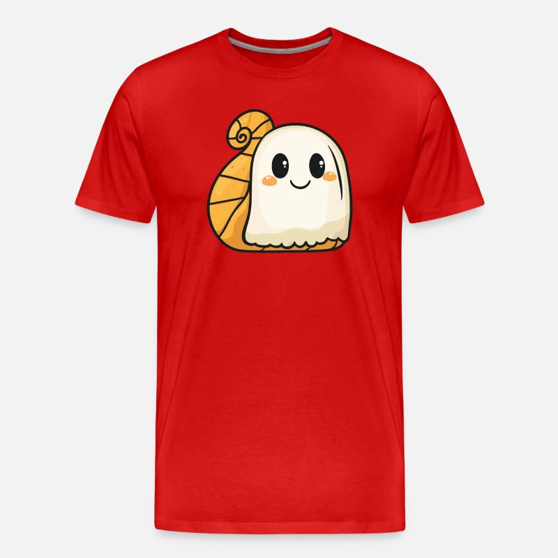 Schnecke Halloween Geist - Männer Premium Bio T-Shirt - Rot