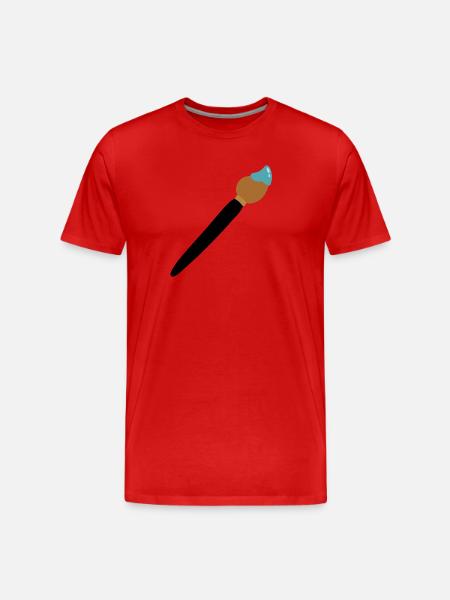 pinceau - T-shirt bio Premium Homme - rouge
