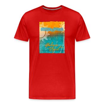 Les îles Baléares au soleil - T-shirt bio Premium Homme - rouge - Devant - Damien (186cm)