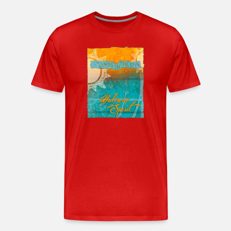 Balearic Islands in the Sun - Männer Premium Bio T-Shirt - Rot