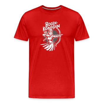 Conception de tir à l’arc pour les archers et les parcours - T-shirt bio Premium Homme - rouge - Devant - Damien (186cm)