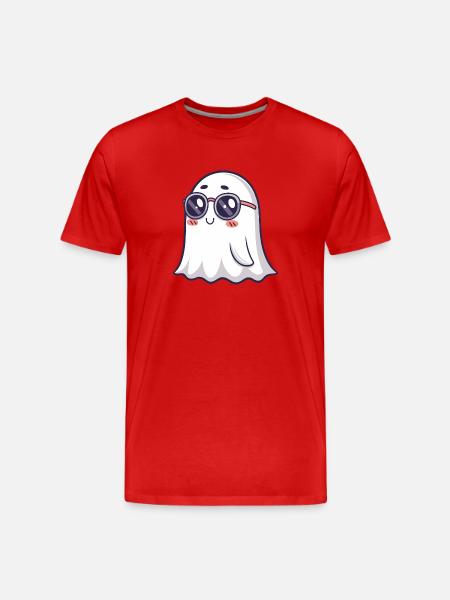 Retro Phantom Round Glasses - Men's Premium Organic T-Shirt - red