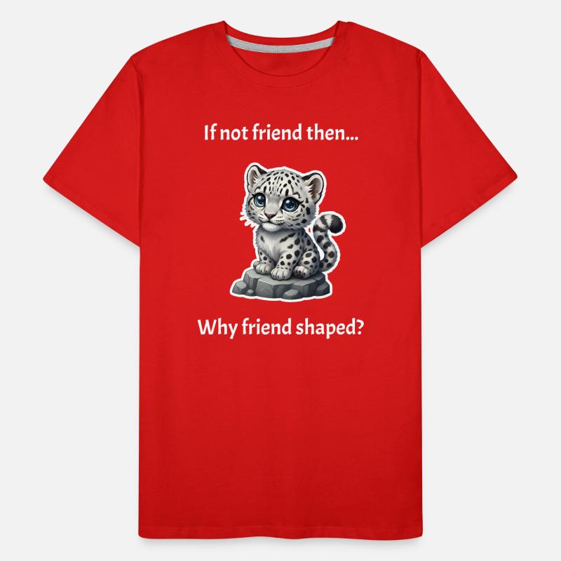 Friend-Shaped Snow Leopard Men's Premium Organic T-Shirt