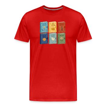 Fairy tale covers - Men's Premium Organic T-Shirt - red - Front - Damien (186cm)
