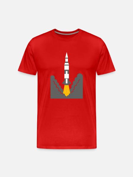 Rocket launch - Men's Premium Organic T-Shirt - red