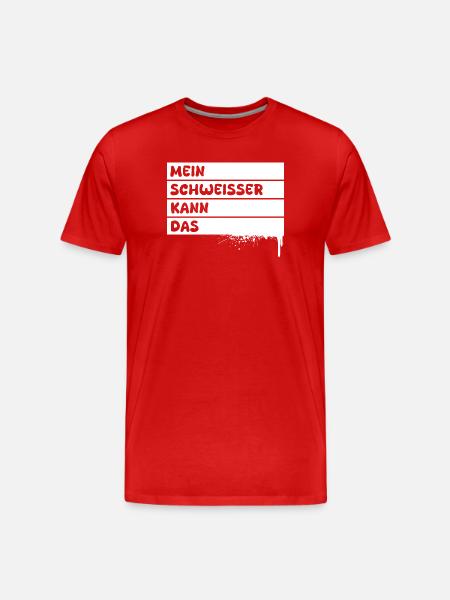 Welder as a profession - Men's Premium Organic T-Shirt - red