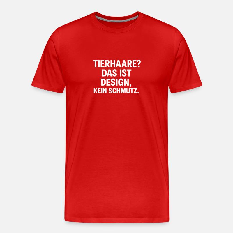 Dicton de conception de cheveux d’animaux - T-shirt bio Premium Homme - rouge