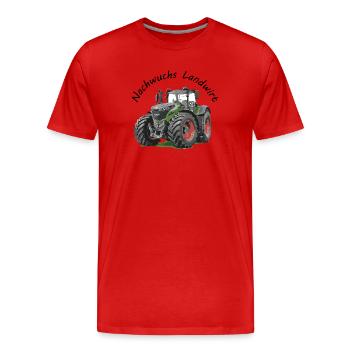 Nachwuchs Landwirt – Bauernhof Traktor Kinder Baby - Männer Premium Bio T-Shirt - Rot - Vorne - Damien (186cm)