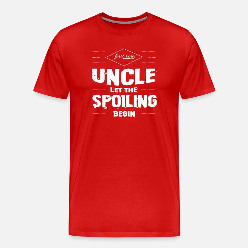 Uncle Gift First Time Uncle - Men's Premium Organic T-Shirt - red