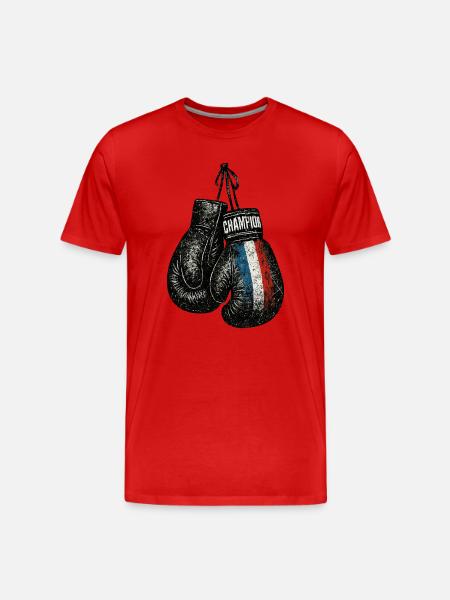 France Patriote - Boxhandschuhe - Männer Premium Bio T-Shirt - Rot