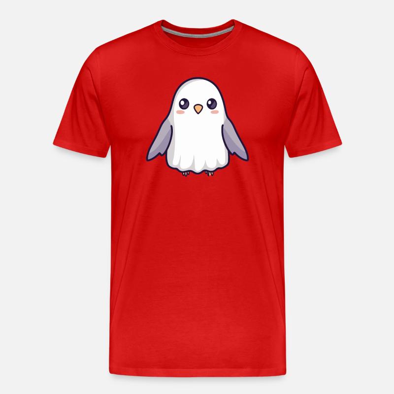 Taube Vogel Halloween Geist - Männer Premium Bio T-Shirt - Rot