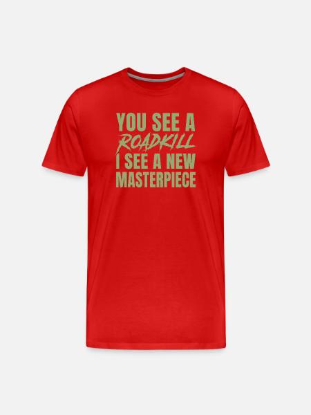 taxidermy for taxidermist design - Men's Premium Organic T-Shirt - red
