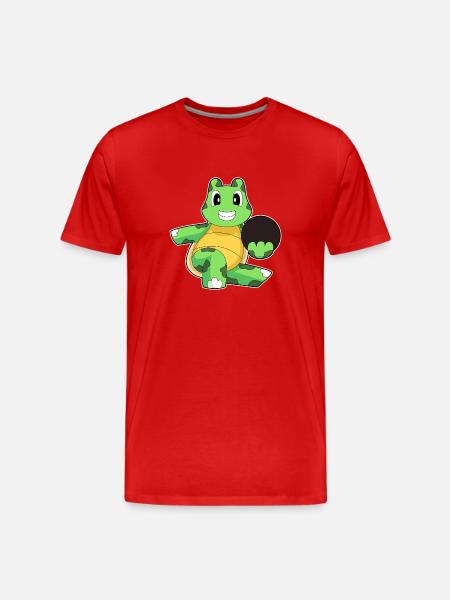 Turtle Bowling Bowling Ball - Men's Premium Organic T-Shirt - red