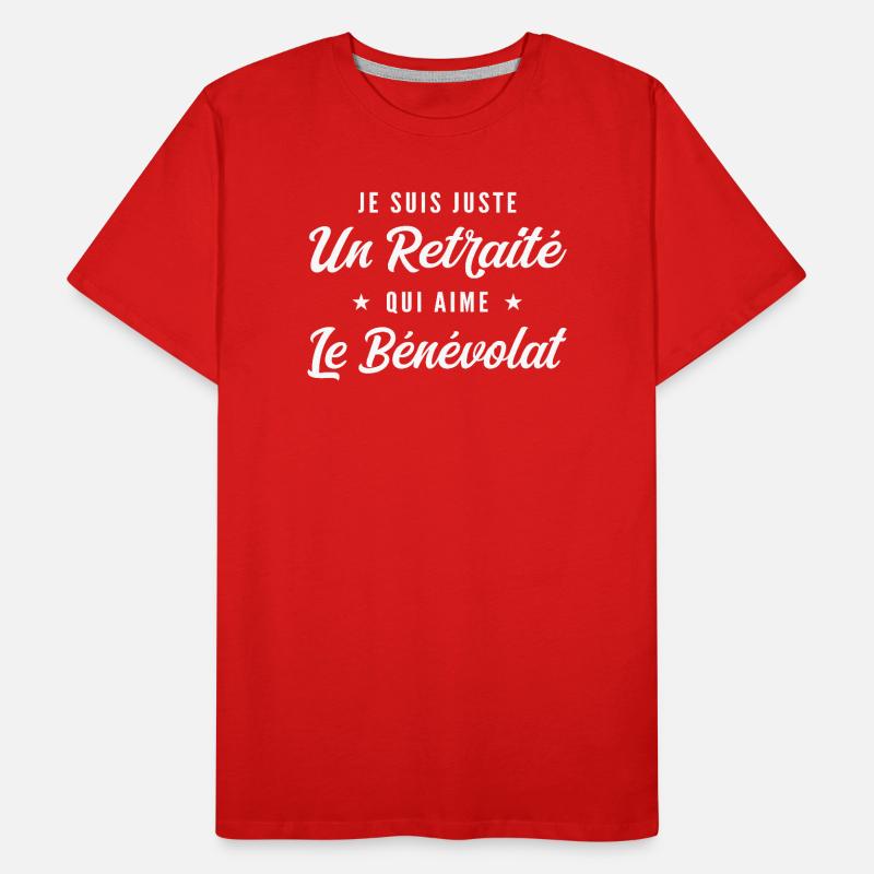 Retraité passionné de bénévolat T-shirt bio Premium Homme