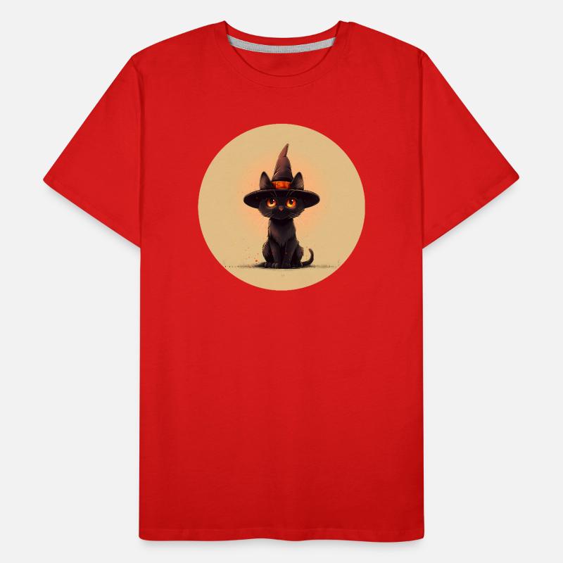 Katzenspuk im Hexenhut Männer Premium Bio T-Shirt
