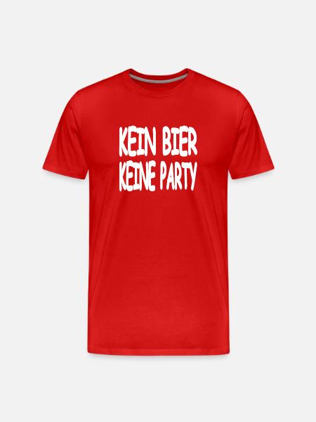Bier - Männer Premium Bio T-Shirt - Rot