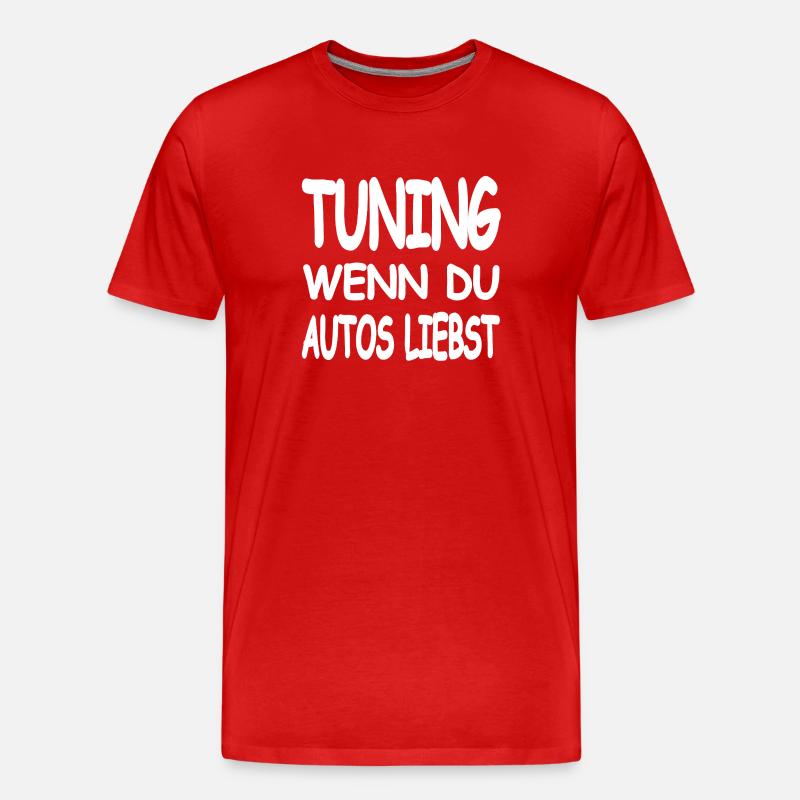 Tuning - Männer Premium Bio T-Shirt - Rot