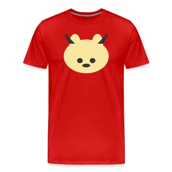Horned Bear Cuddly Icon - Men's Premium Organic T-Shirt - red - Front - Damien (186cm)