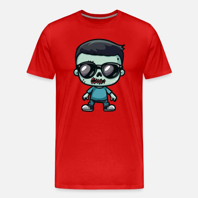 Zombie Halloween - Männer Premium Bio T-Shirt - Rot