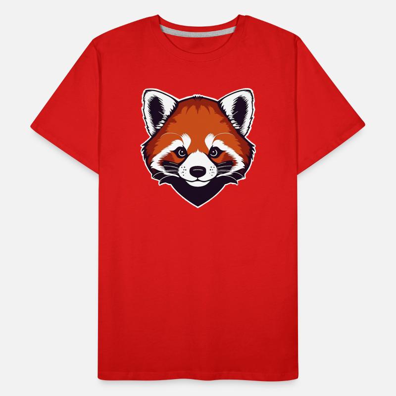 Roter Panda (Kopf) Männer Premium Bio T-Shirt