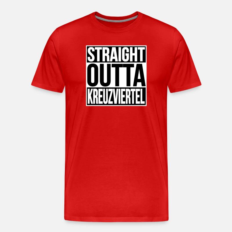 QUART DE CROIX DROIT - T-shirt bio Premium Homme - rouge