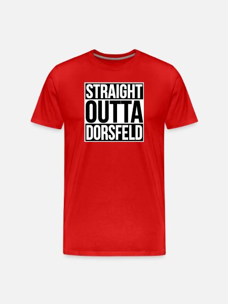 Straight Outta Dorsfeld - Men's Premium Organic T-Shirt - red