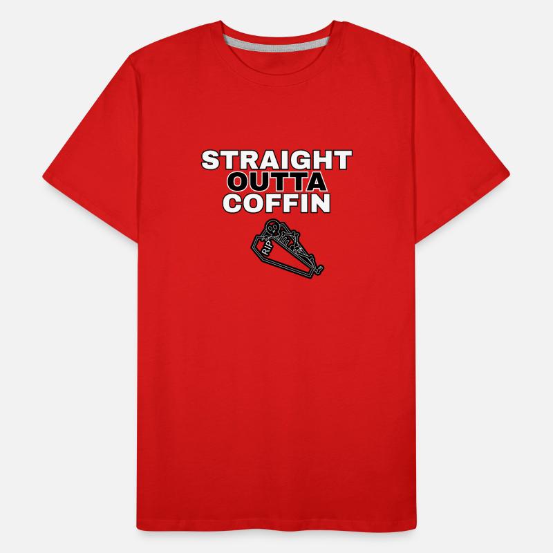 Conception de squelette de cercueil droit T-shirt bio Premium Homme