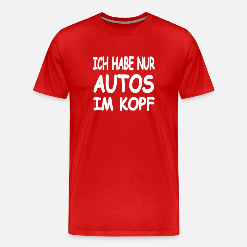 Auto - Männer Premium Bio T-Shirt - Rot