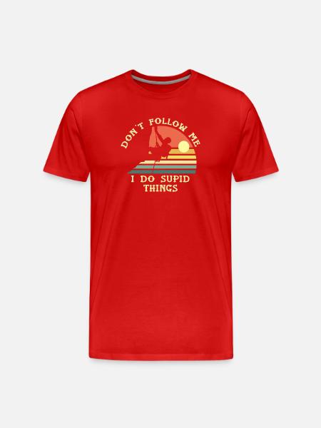 Unusual solar climbing - Men's Premium Organic T-Shirt - red