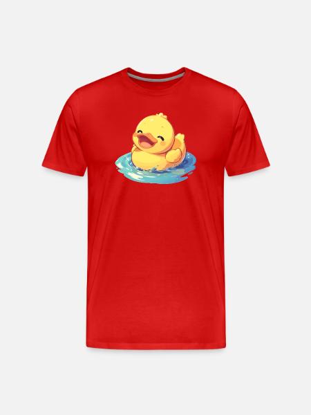 Ducks Duck - Men's Premium Organic T-Shirt - red