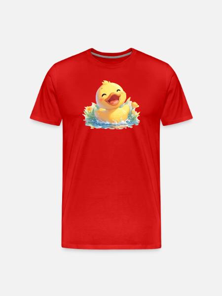 Ducks Duck - Men's Premium Organic T-Shirt - red