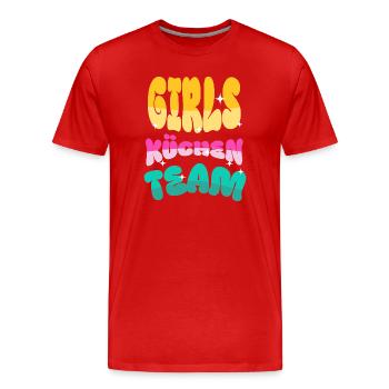 Women Kitchens Team Kitchen Work - Men's Premium Organic T-Shirt - red - Front - Damien (186cm)