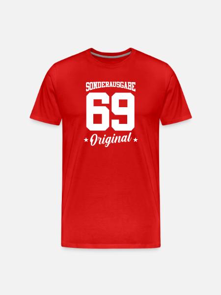 69 Anniversaire - T-shirt bio Premium Homme - rouge