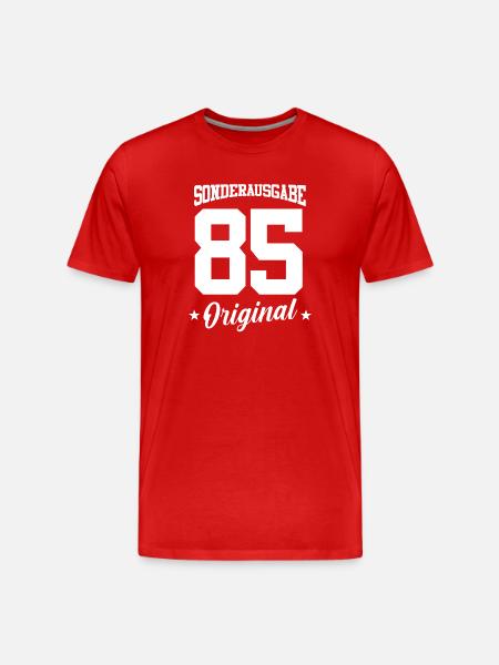 85 Birthday - Men's Premium Organic T-Shirt - red
