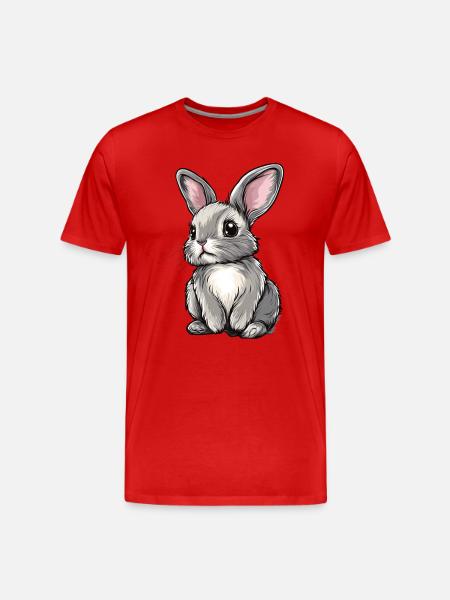 Hare - Men's Premium Organic T-Shirt - red