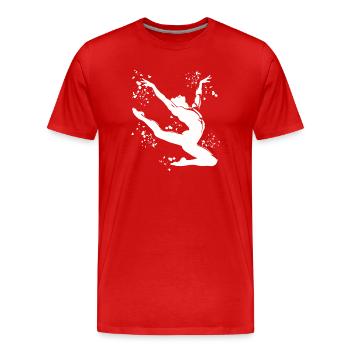 Gymnastique au sol Gymnastique artistique - T-shirt bio Premium Homme - rouge - Devant - Damien (186cm)