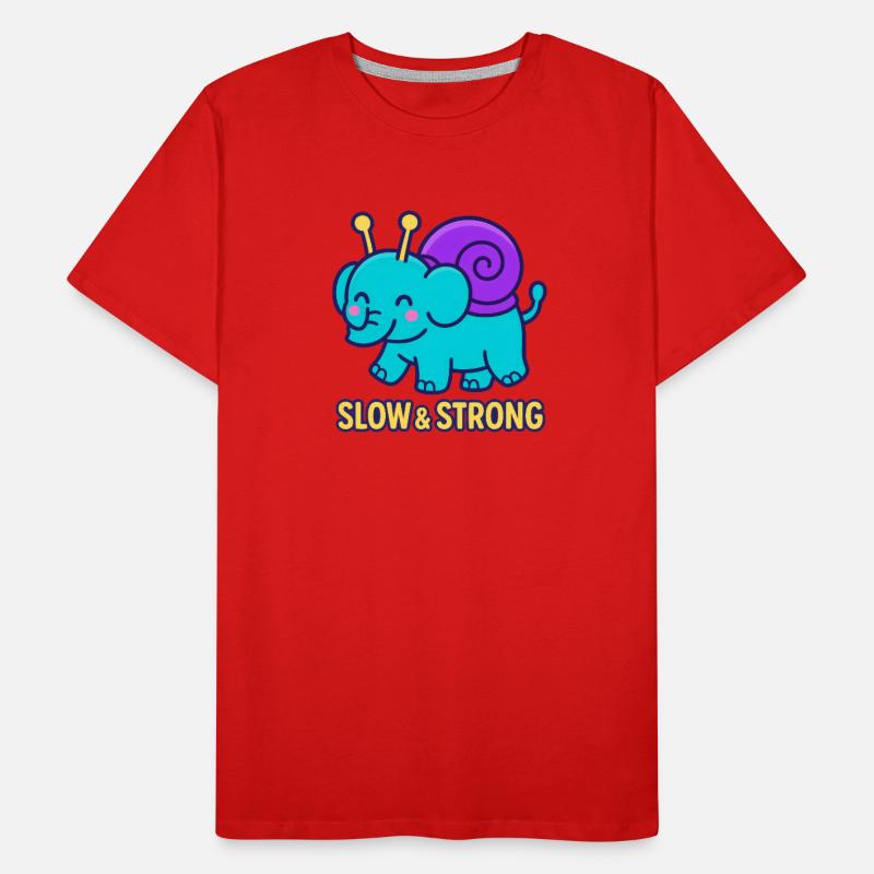 Snailphant - Slow & Strong Men's Premium Organic T-Shirt