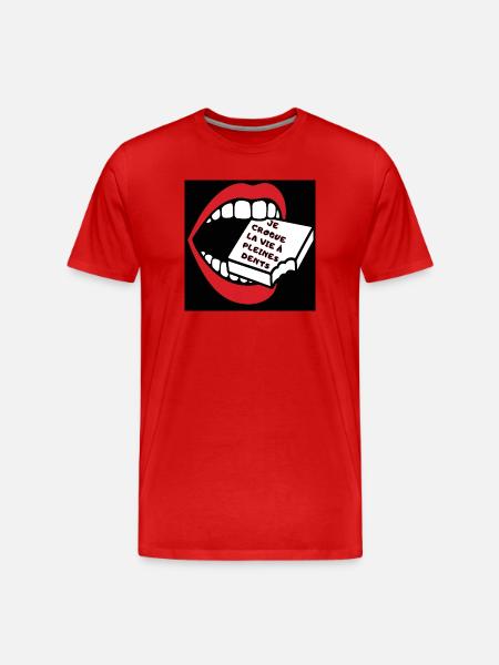 Life is good - Men's Premium Organic T-Shirt - red
